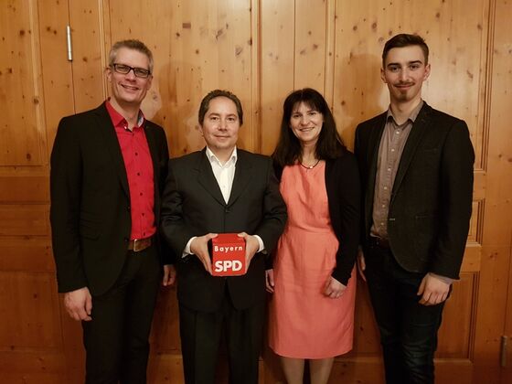 Die Kandidaten v.l.n.r.: Dr. Uwe Kirschstein, Dr. Atila Karabag, Gerlinde Kraus und Richard Schmidt